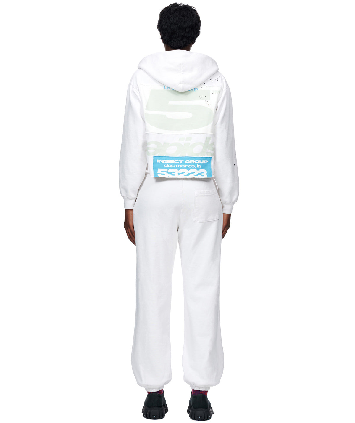 Sp5der Cropped Hoodie