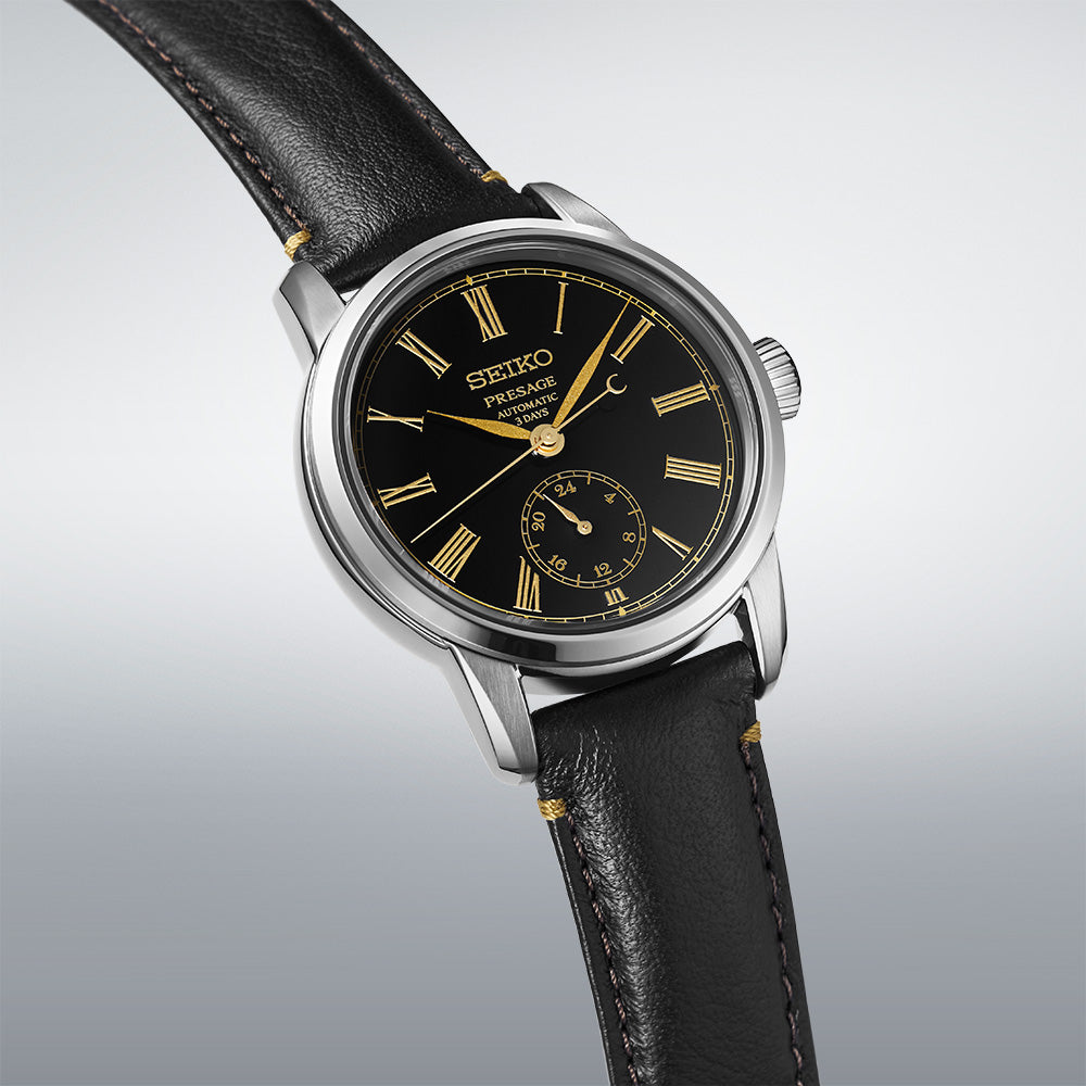 Seiko Presage Classic Series In Urushi Black With Roman Numerals - Black - SPB499J1