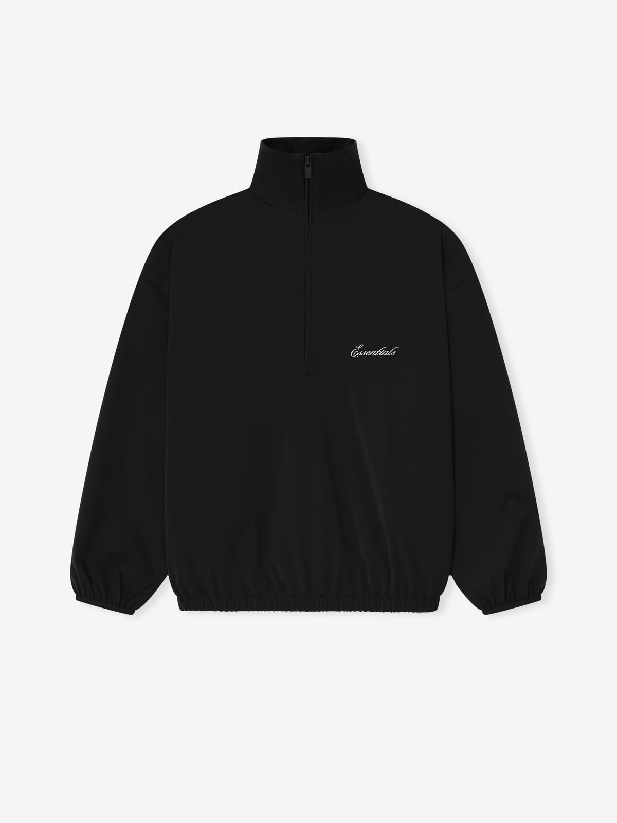 Essentials Sporty Nylon Half Zip Jet Black