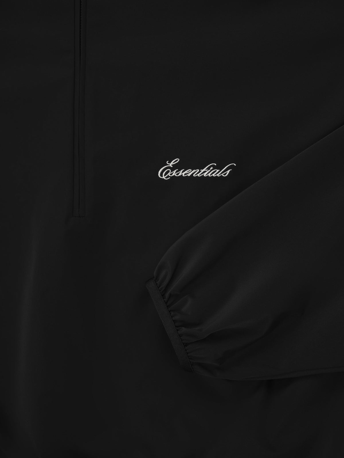 Essentials Sporty Nylon Half Zip Jet Black