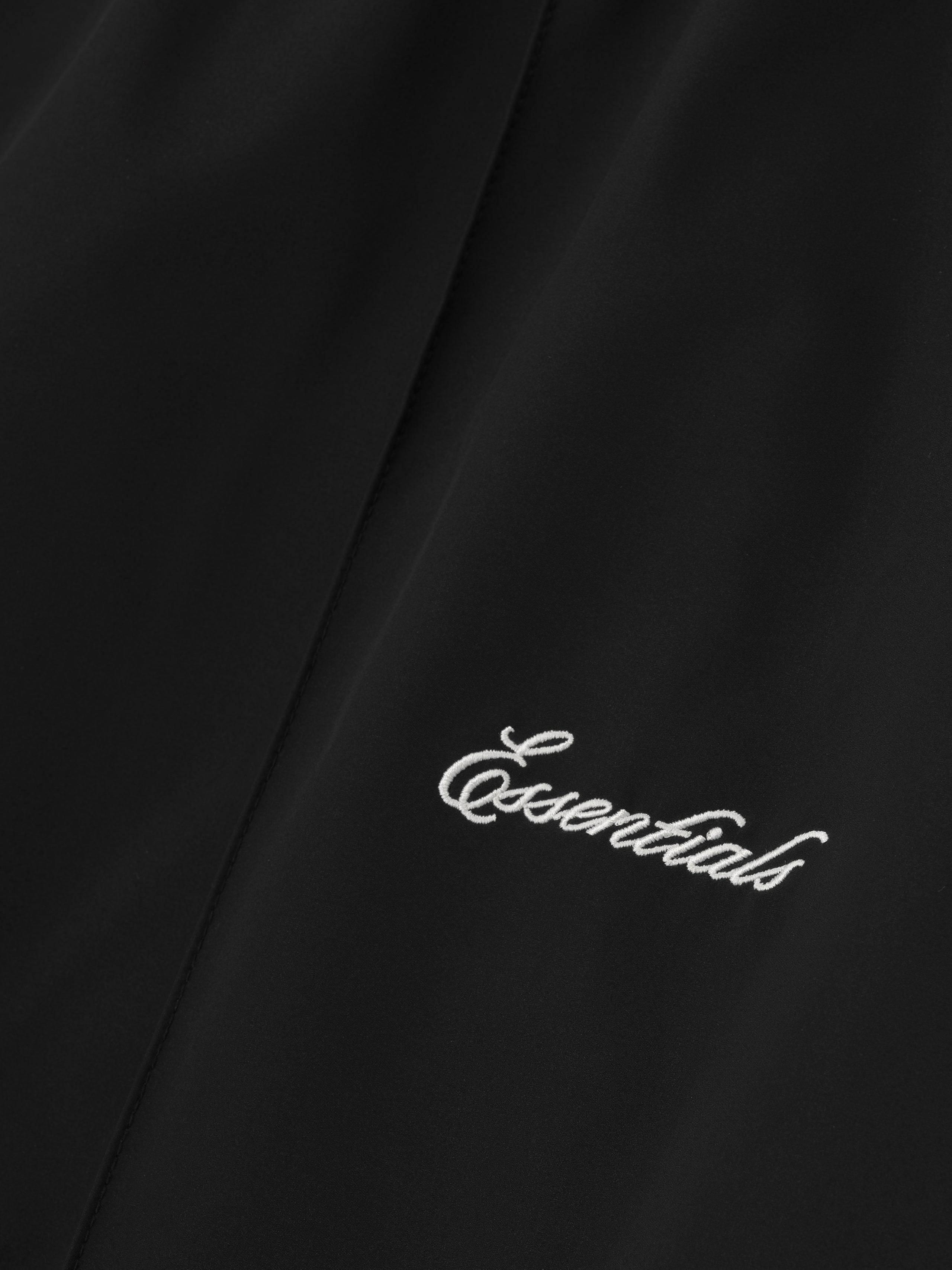 Essentials Sporty Nylon Relaxed Trackpant Jet Black