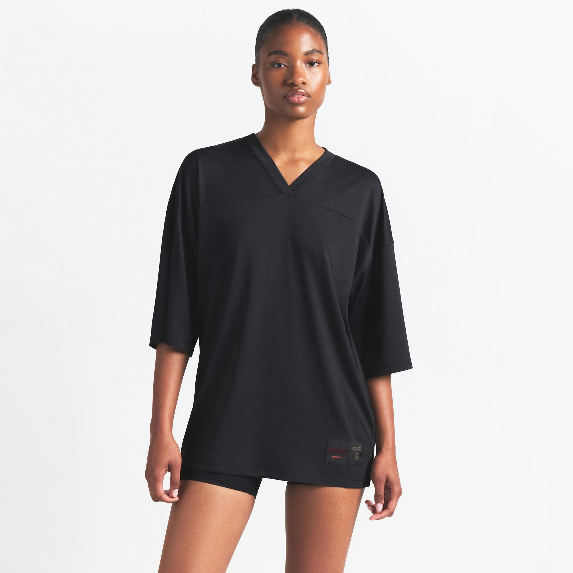 Skims Nikeskims Airy V-Neck Oversized Top Obsidian