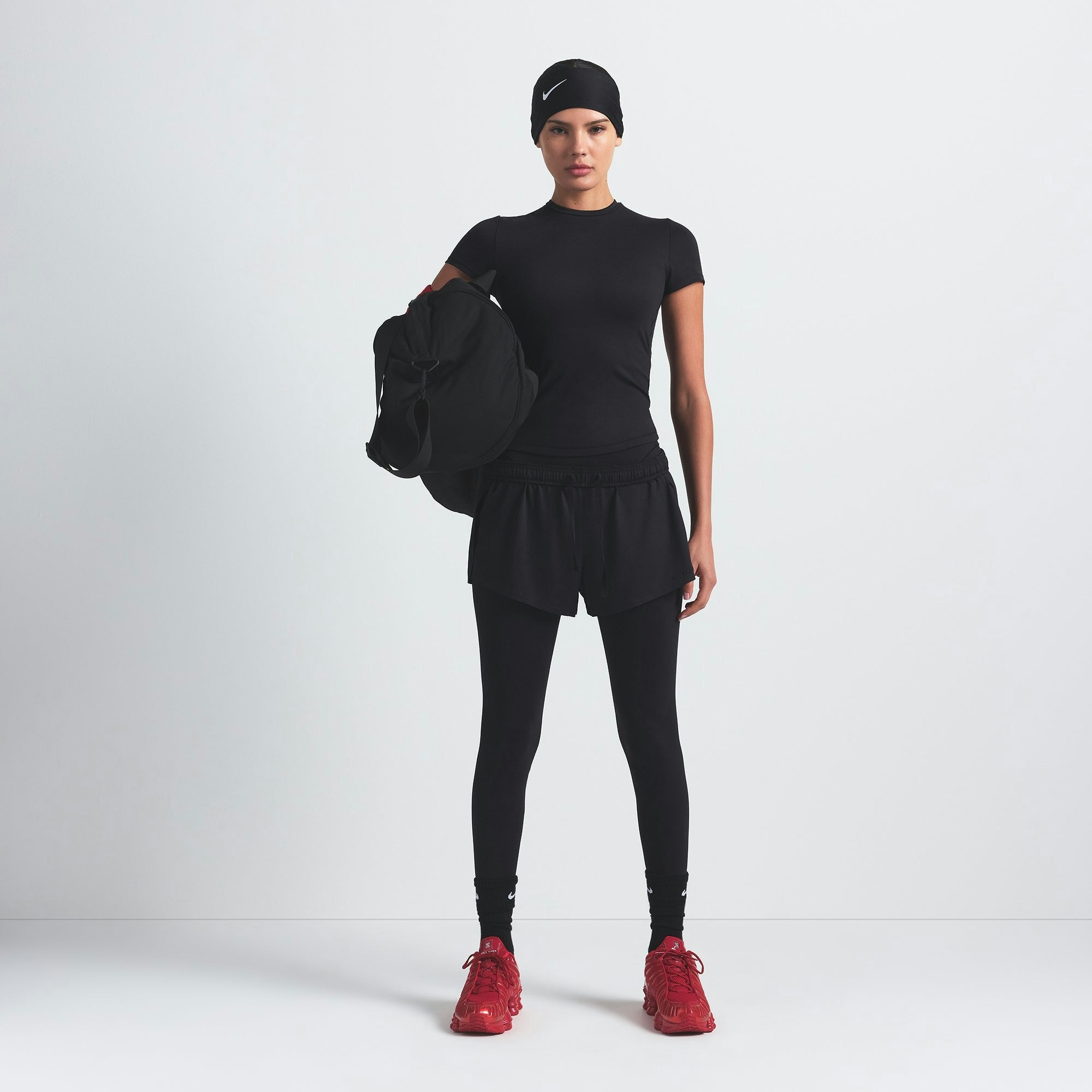 Skims Nikeskims Matte Padded Baby Tee Obsidian