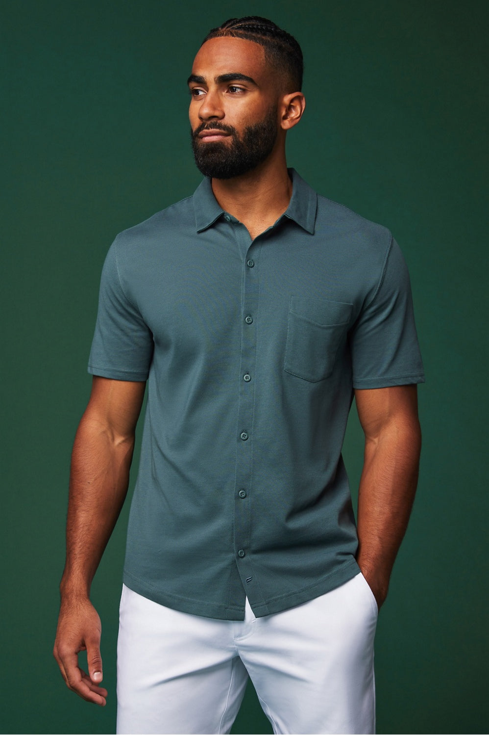 Fabletics The Dash Short Sleeve Button Up