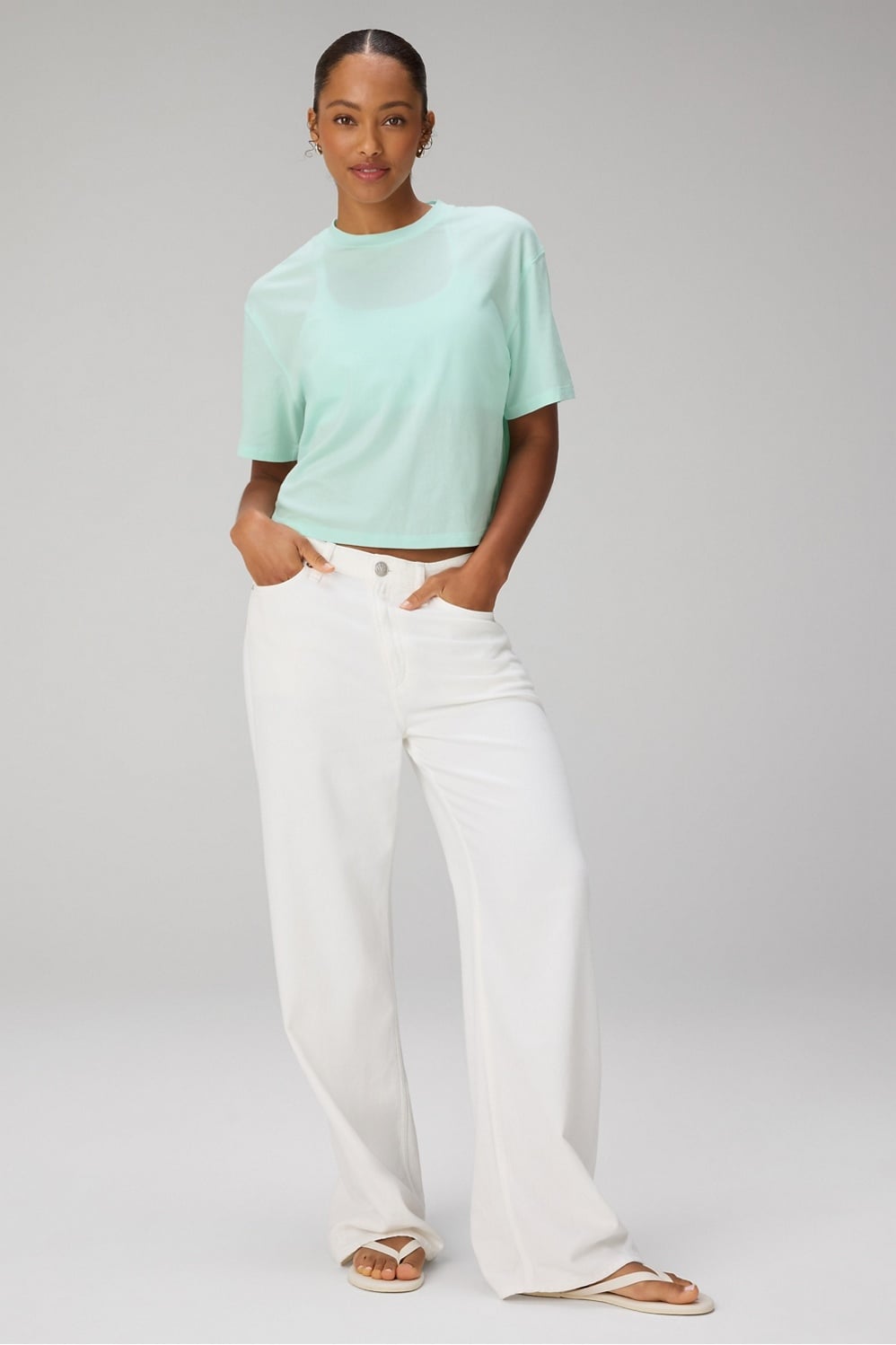 Fabletics 100% Cotton Boxy Tee