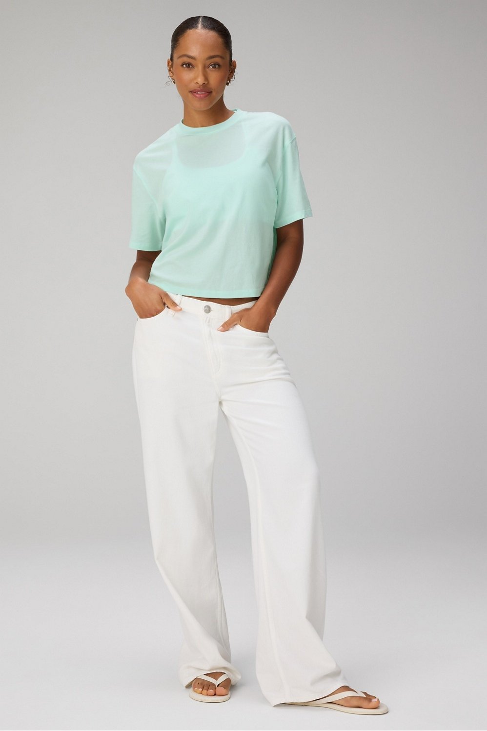 Fabletics 100% Cotton Boxy Tee