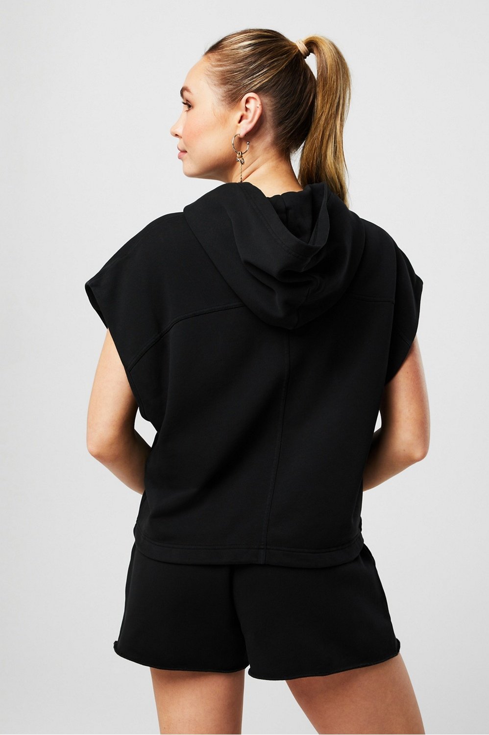 Fabletics Year Round Terry Sleeveless Hooded Sweatshirt