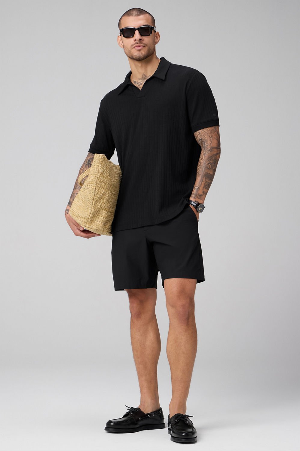 Fabletics The 24-7 Ribbed Johnny Collar Polo