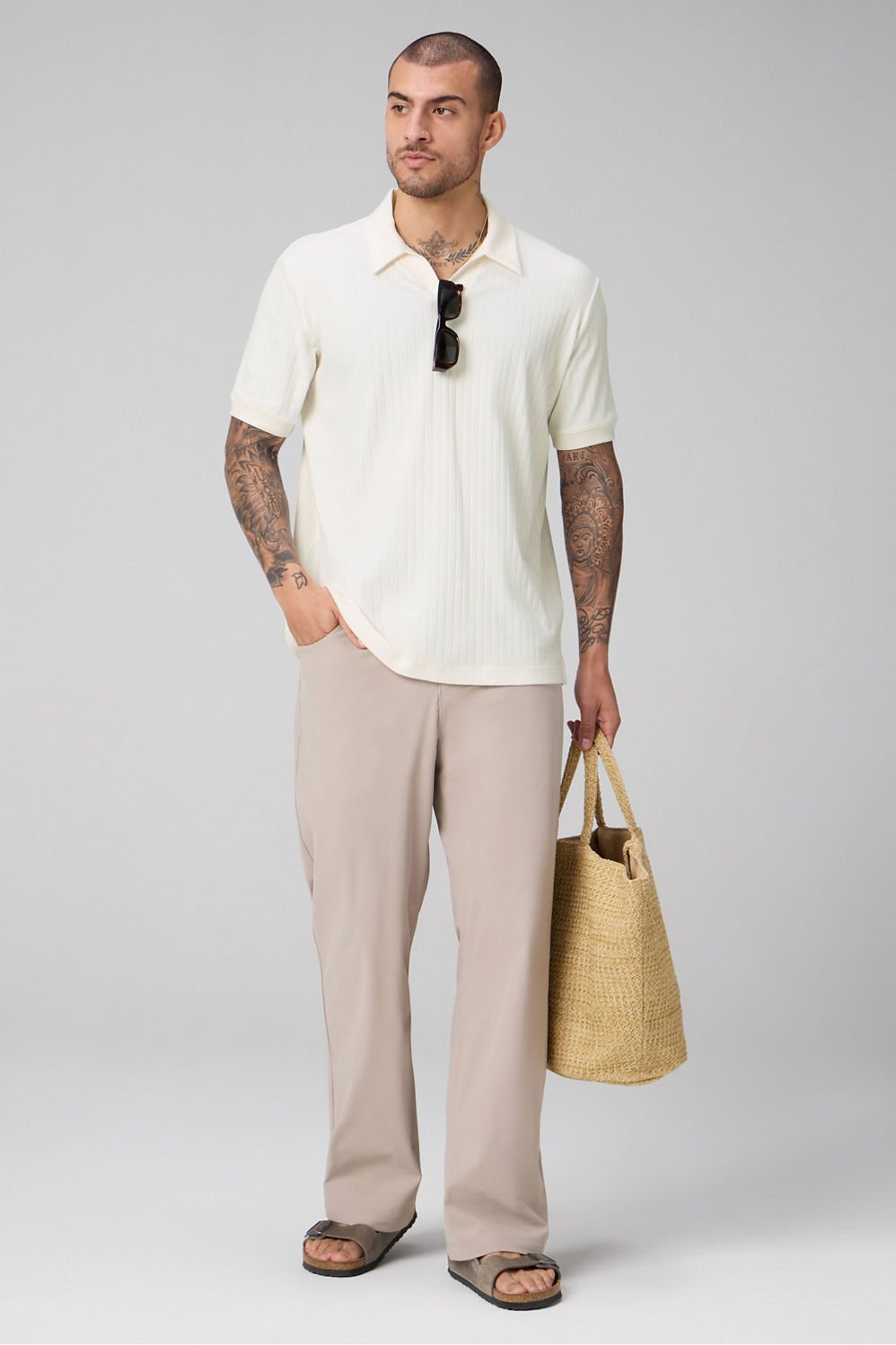 Fabletics The 24-7 Ribbed Johnny Collar Polo