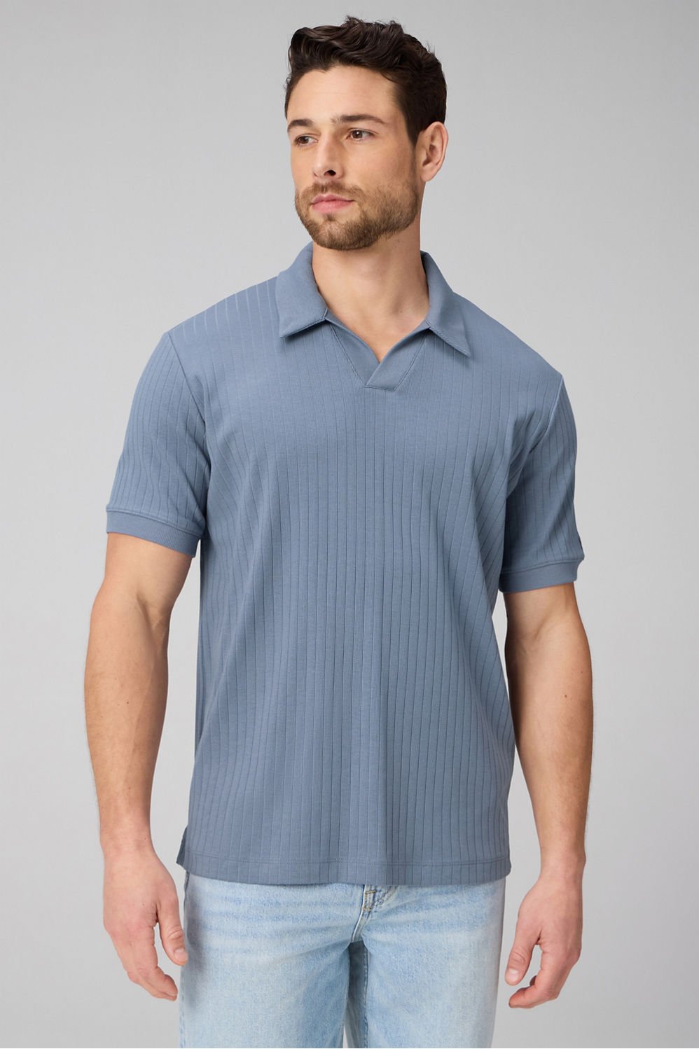 Fabletics The 24-7 Ribbed Johnny Collar Polo