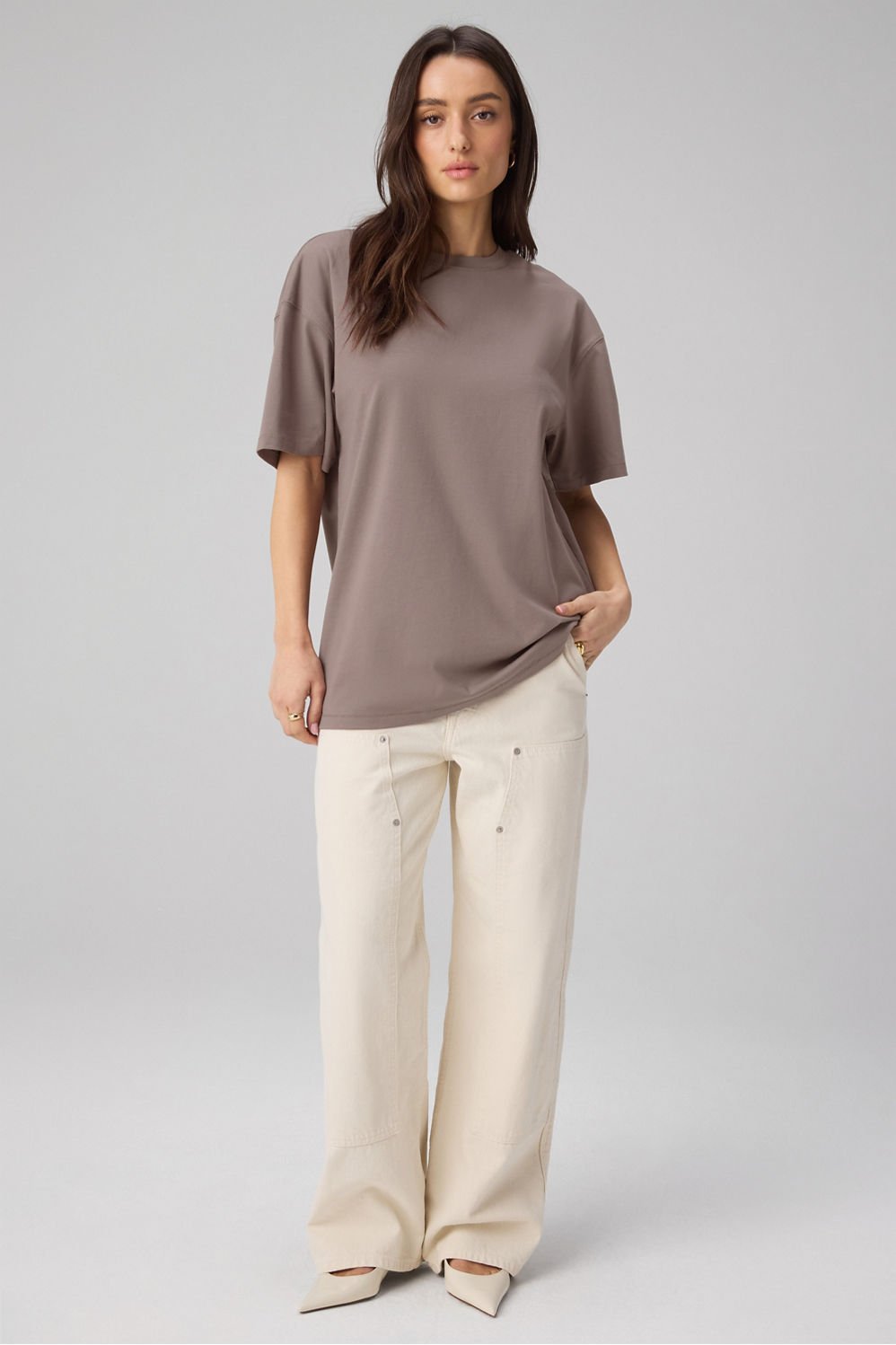 Fabletics 100% Cotton Boyfriend Short-Sleeve Tee