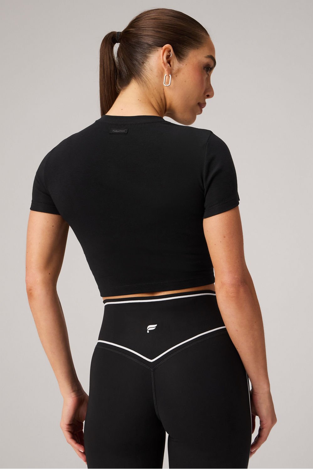 Fabletics Classic Cotton Cropped Baby Tee