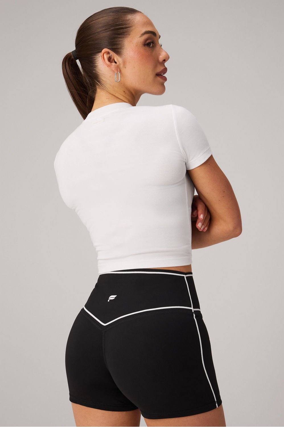 Fabletics Classic Cotton Cropped Baby Tee