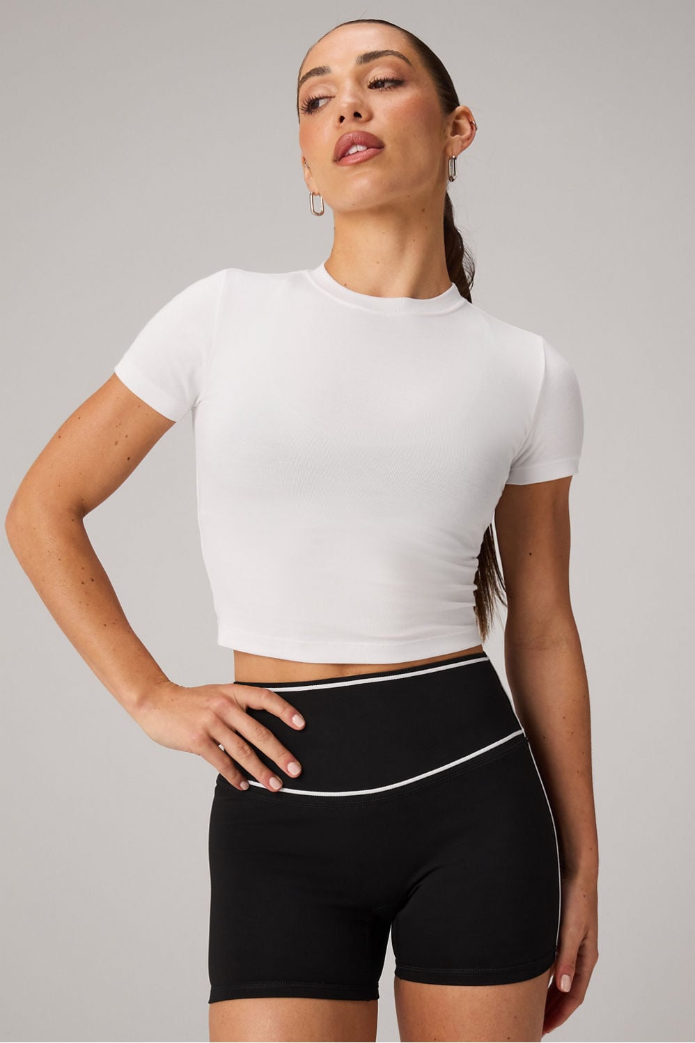 Fabletics Classic Cotton Cropped Baby Tee