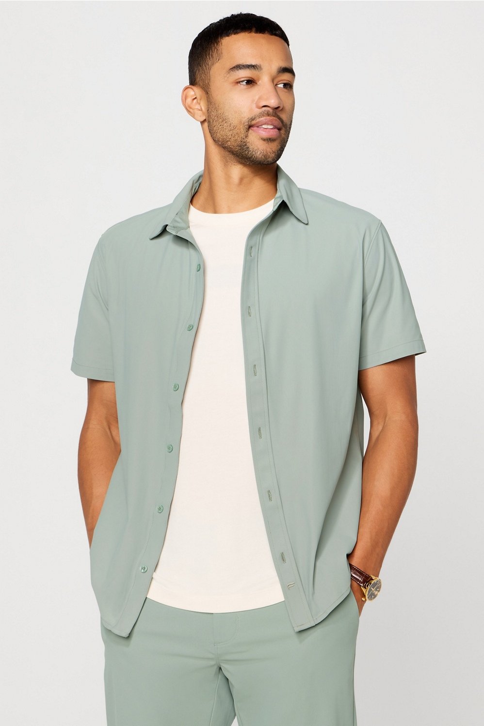 Fabletics The Don Short Sleeve Button Up