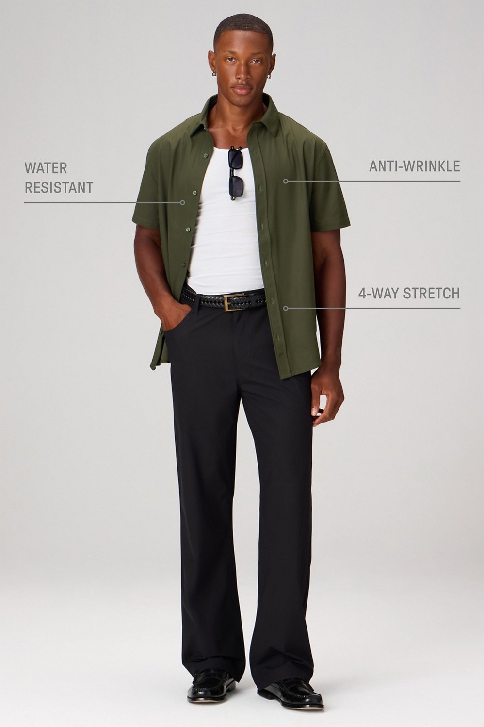 Fabletics The Don Short Sleeve Button Up