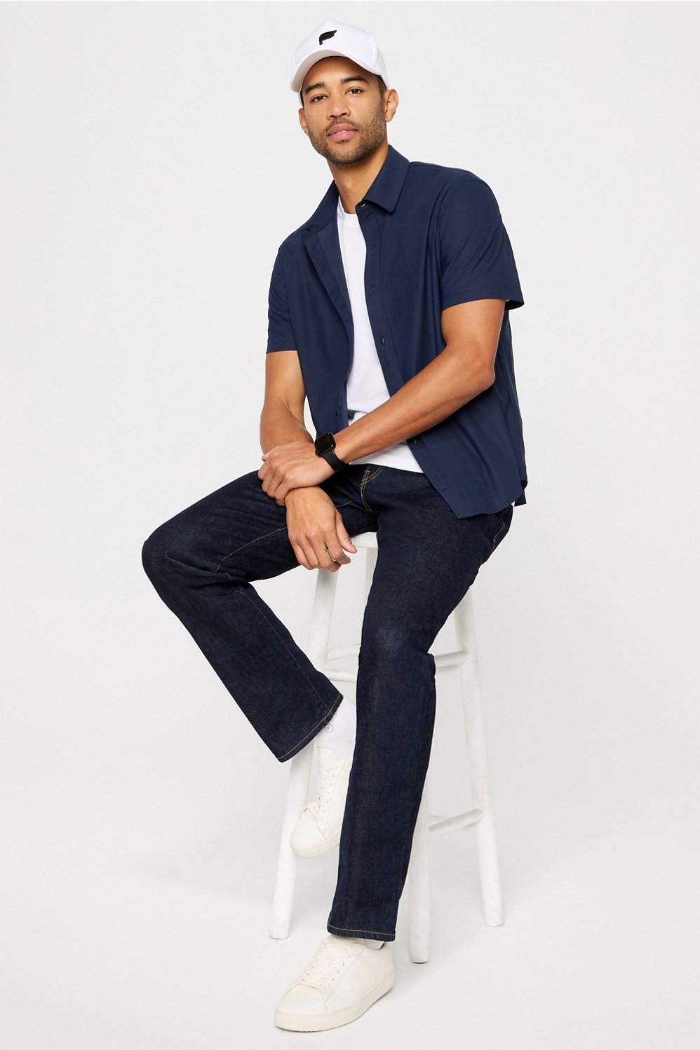 Fabletics The Don Short Sleeve Button Up