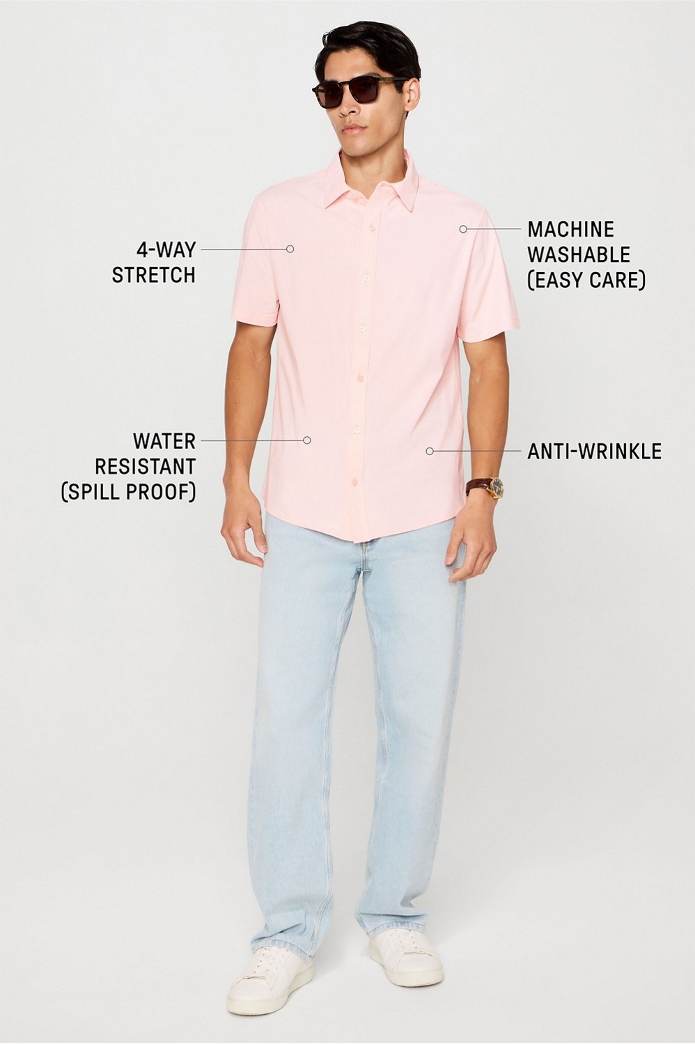 Fabletics The Don Short Sleeve Button Up