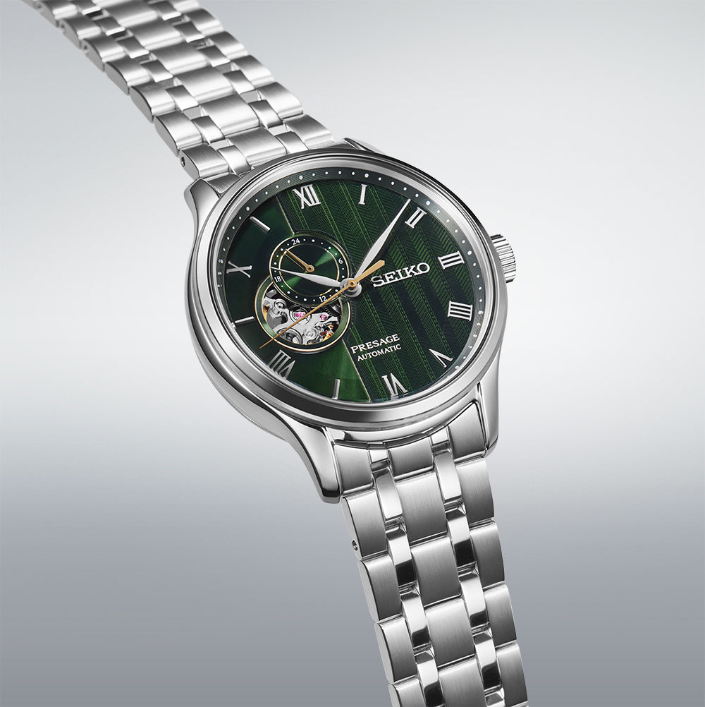Seiko Presage Japanese Zen Gardens In Fern Green