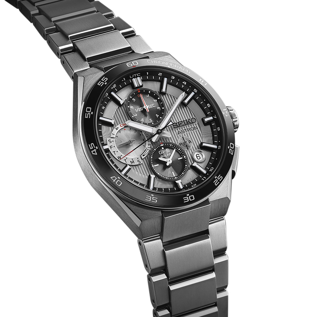 Seiko Astron Silvery Night 5X Gps Solar Chronograph - Silver - SSH153J1