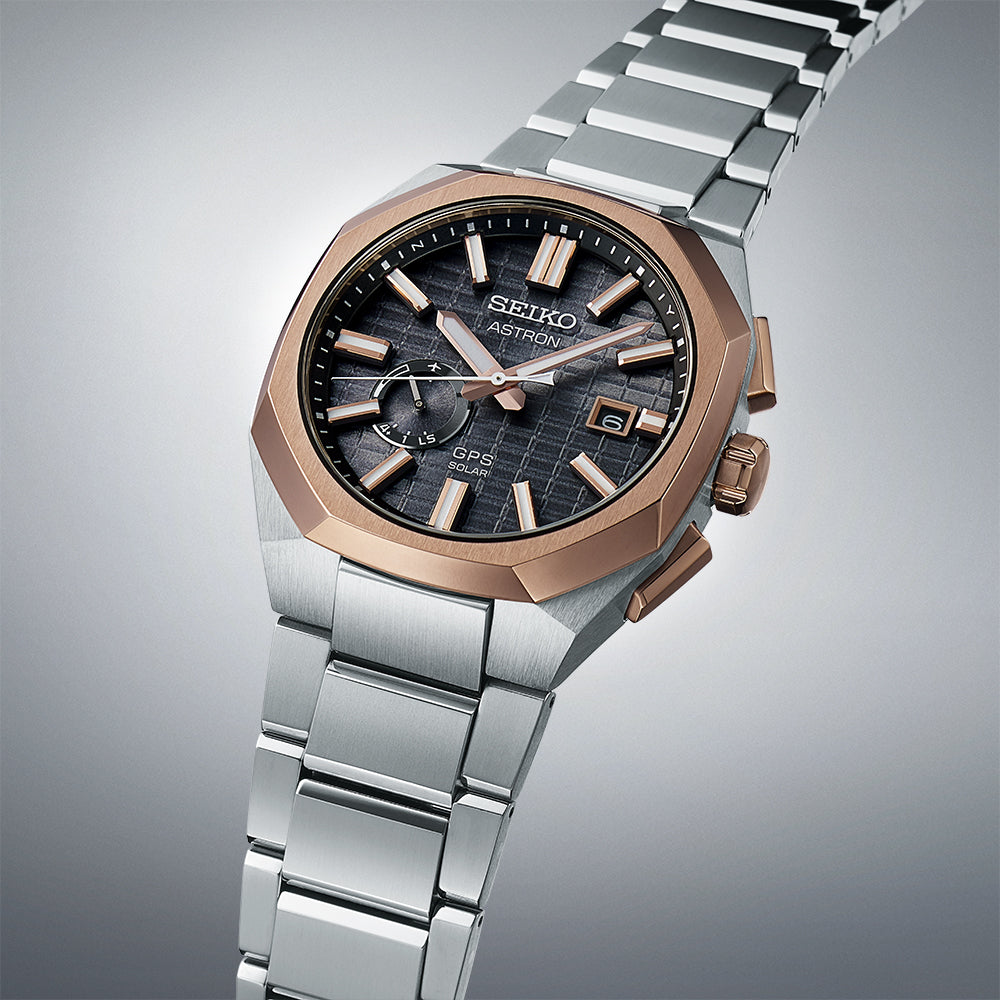 Seiko Astron Gps Solar Rose Gold Crystal Box - Grey - SSJ014J1