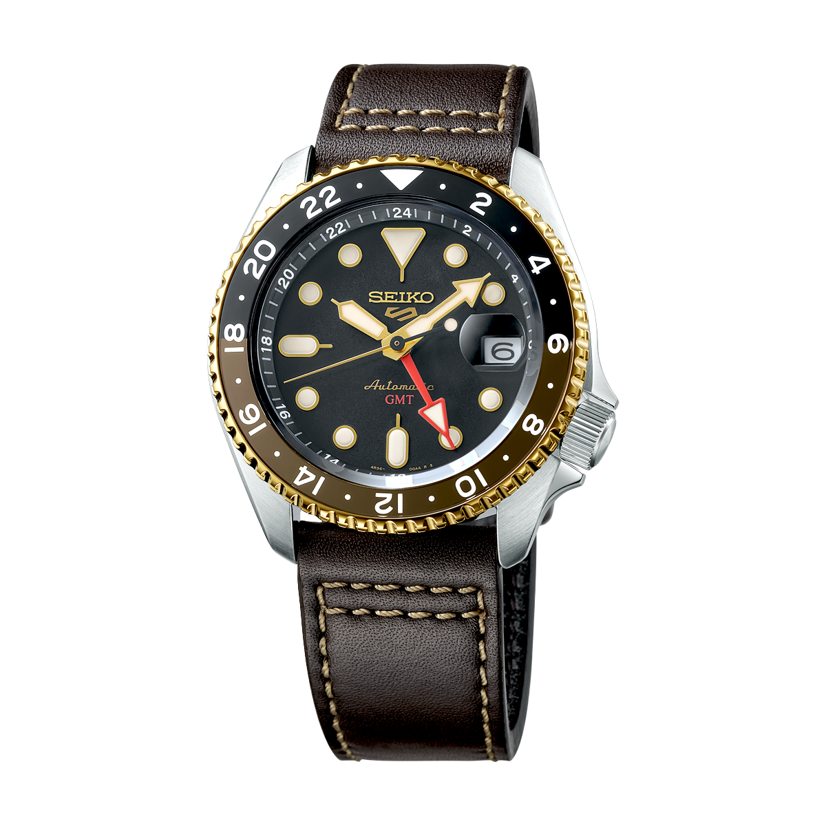 Seiko 5 Sports Skx Gmt In Mocha
