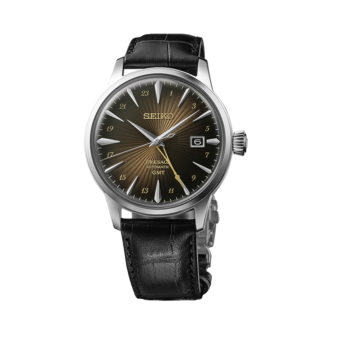Seiko Presage Cocktail Time Gmt - Brown - SSK039J1