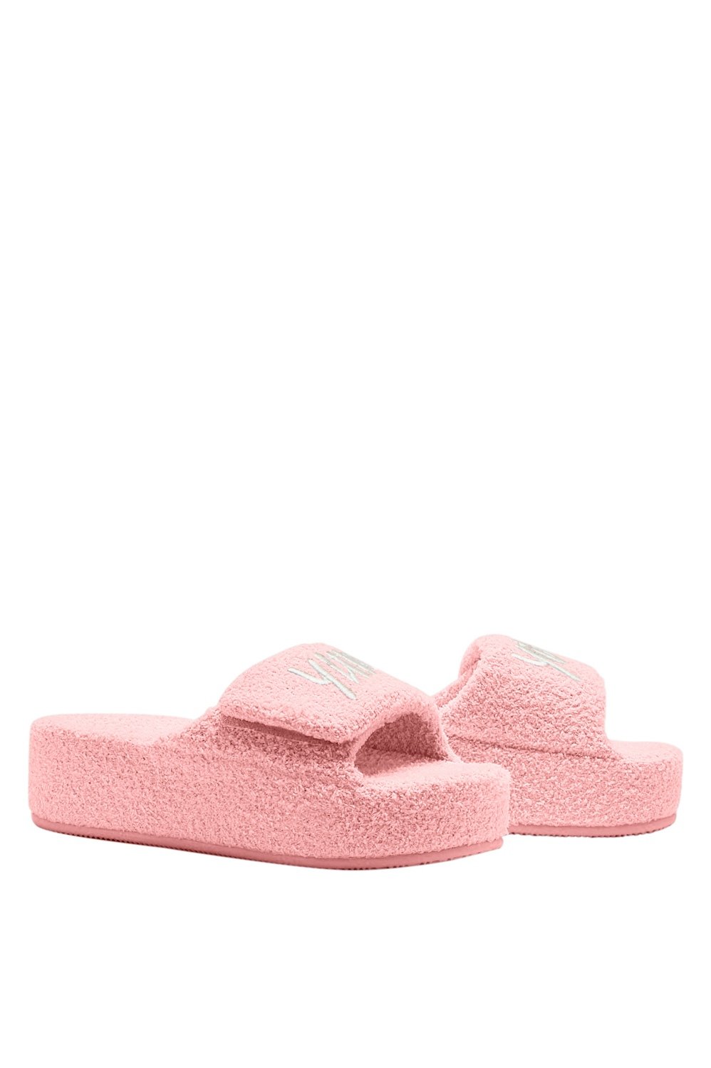 Fabletics Pet Me Adjustable Velcro Platform Slides