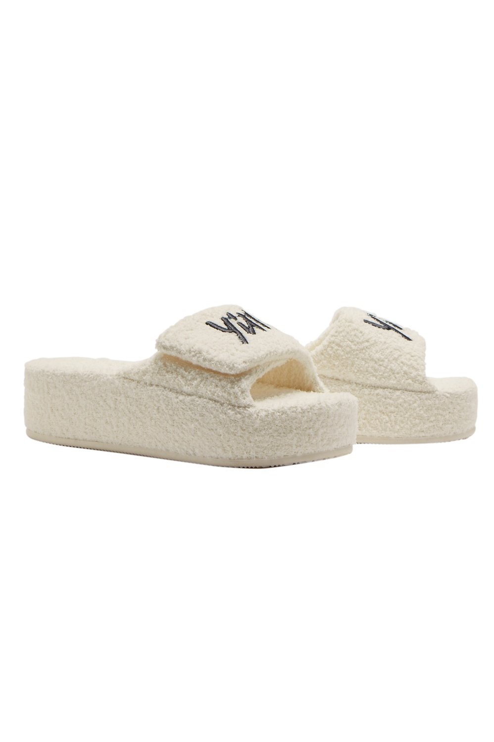 Fabletics Pet Me Adjustable Velcro Platform Slides