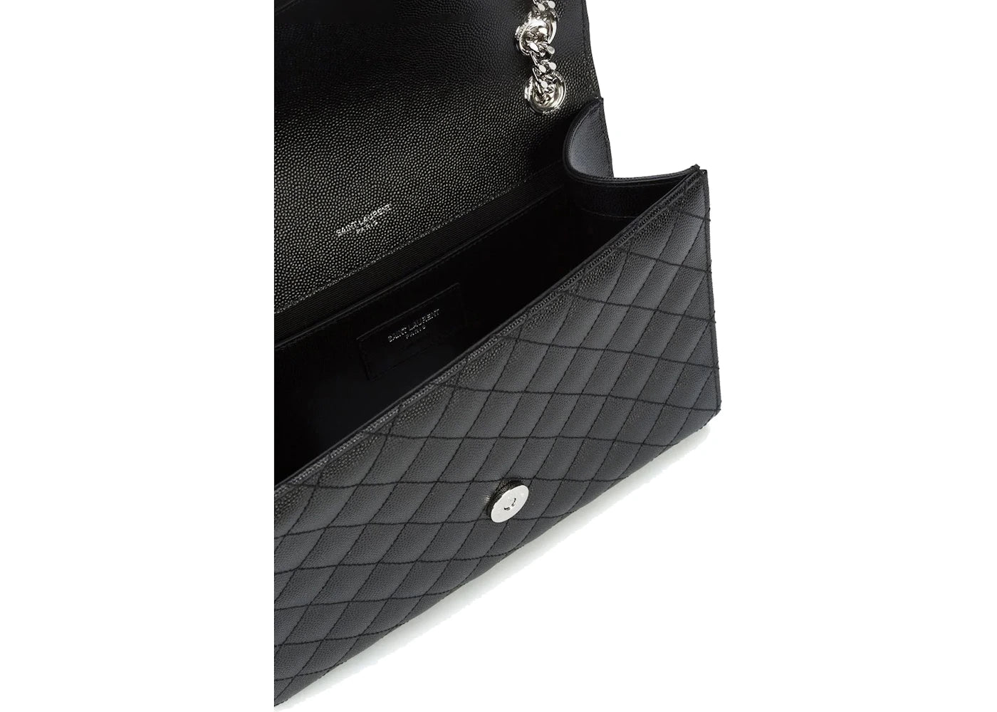 Saint Laurent Envelope Medium Bag Grain De Poudre Black