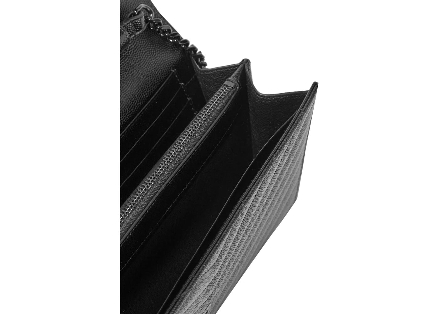 Saint Laurent Monogram Envelope Chain Wallet Black