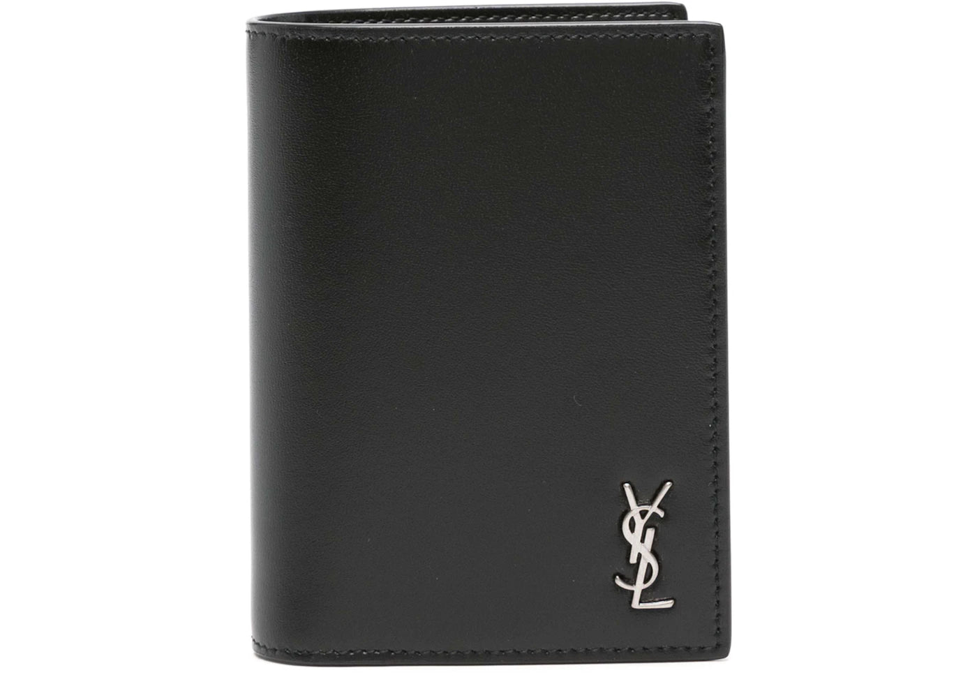 saint laurent tin mo wallet black
