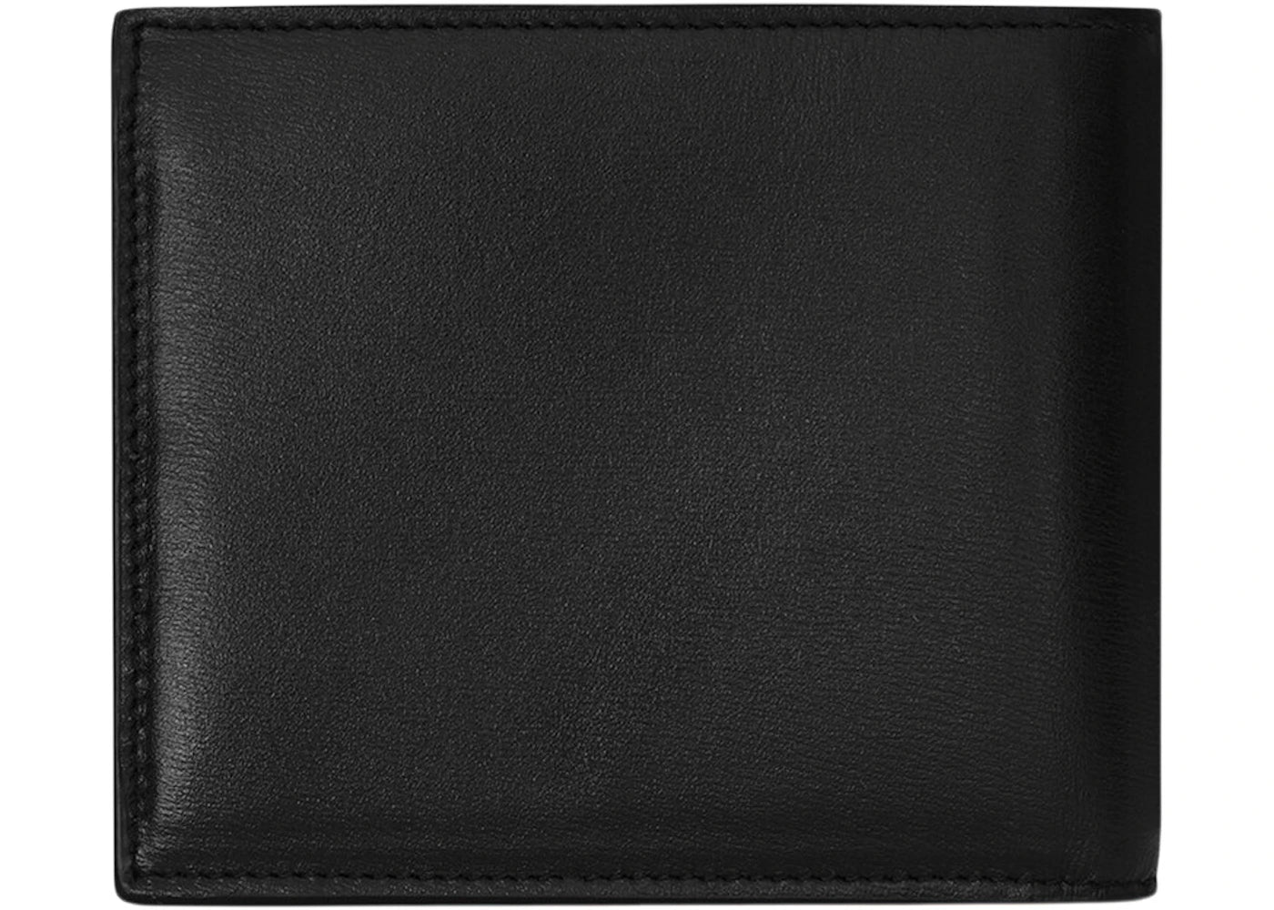 saint laurent tiny cassandre east/west bifold wallet in shiny leather black