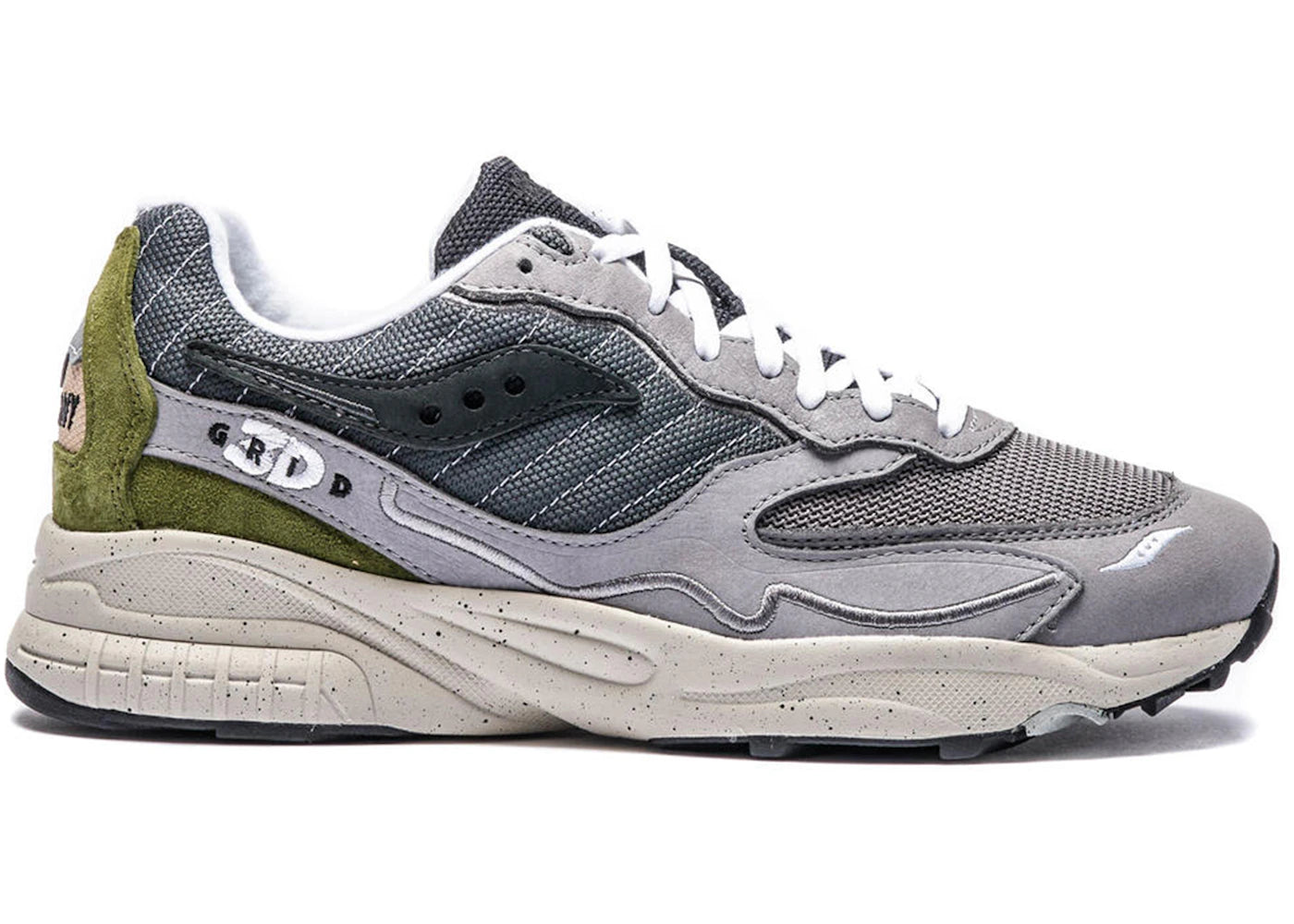 saucony 3d grid hurricane premium dark grey olive green