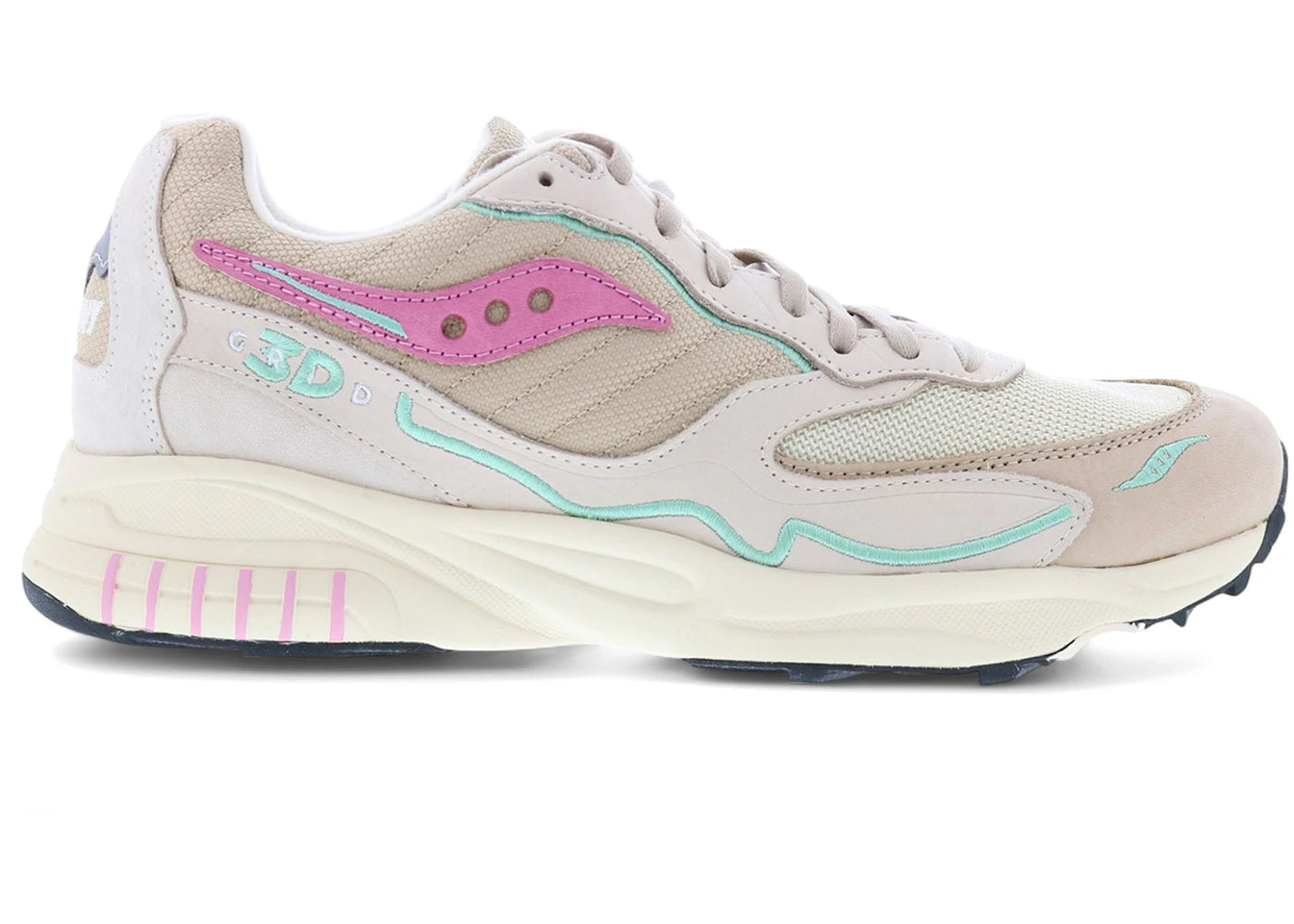 saucony 3d grid hurricane premium cream pink