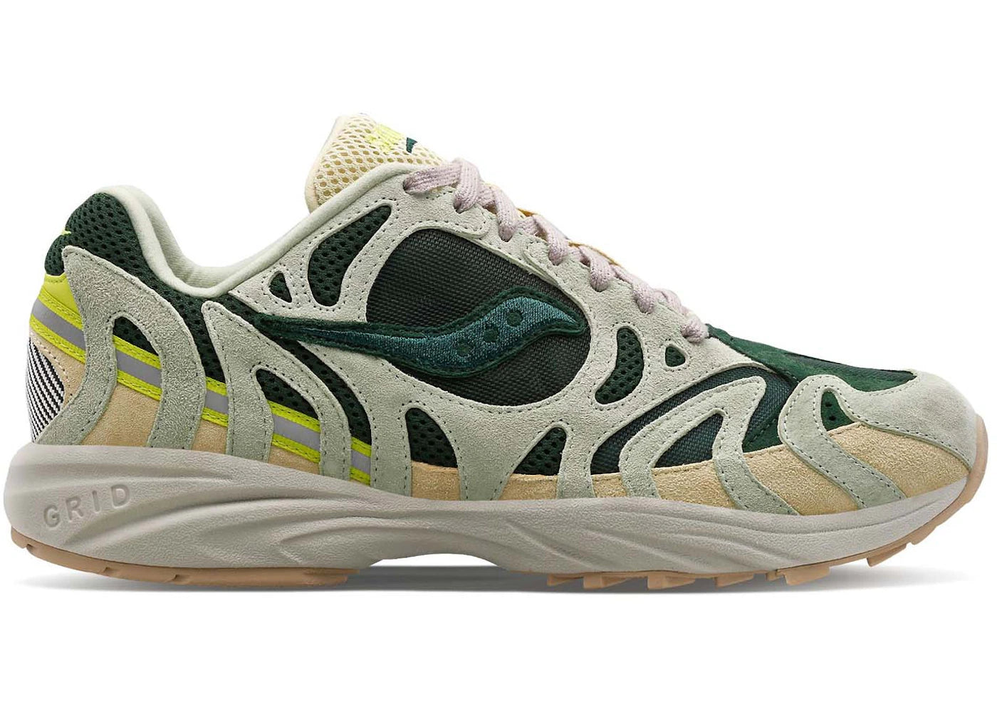 Saucony Grid Azura 2000 Forest Green Sage Beige