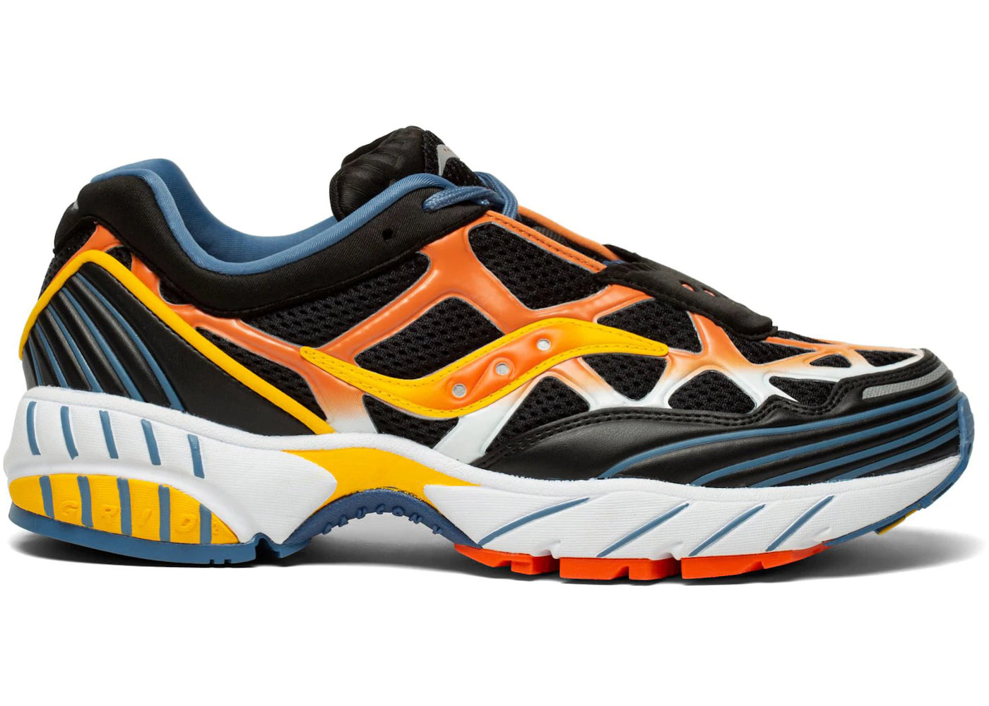 saucony grid web black orange