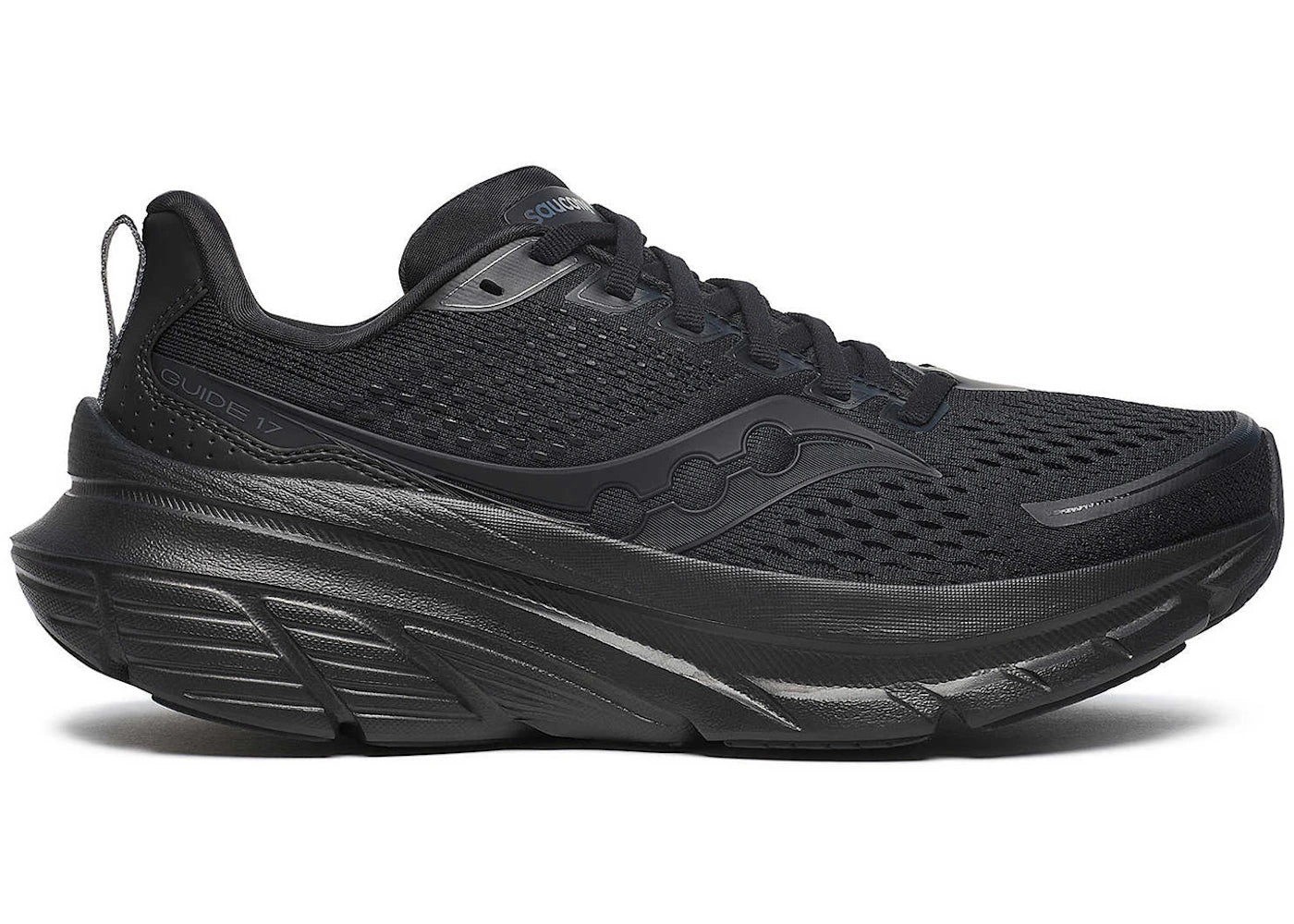 saucony guide 17 black black (women's)
