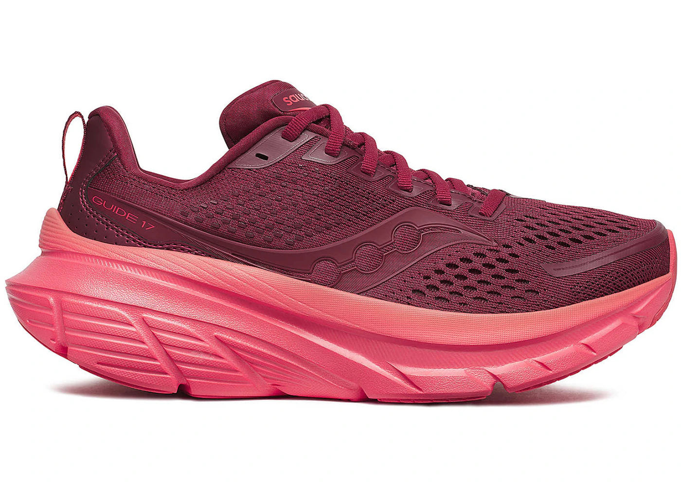 saucony guide 17 currant cayenne (women's)