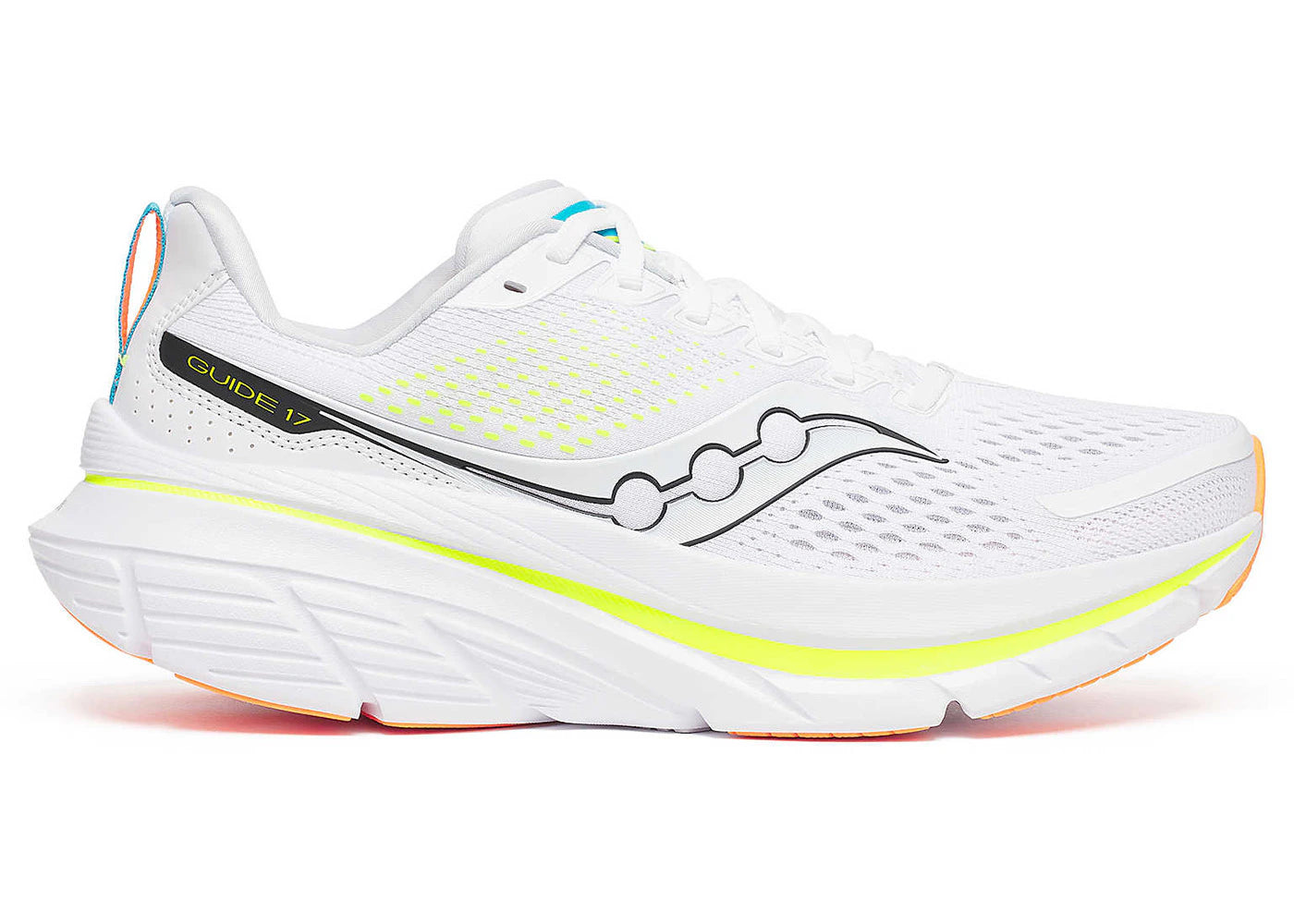 saucony guide 17 white black