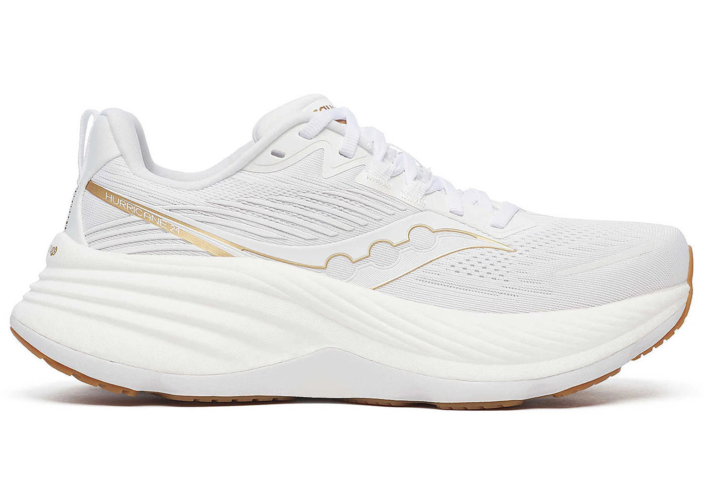 saucony hurricane 24 white gold (women's)