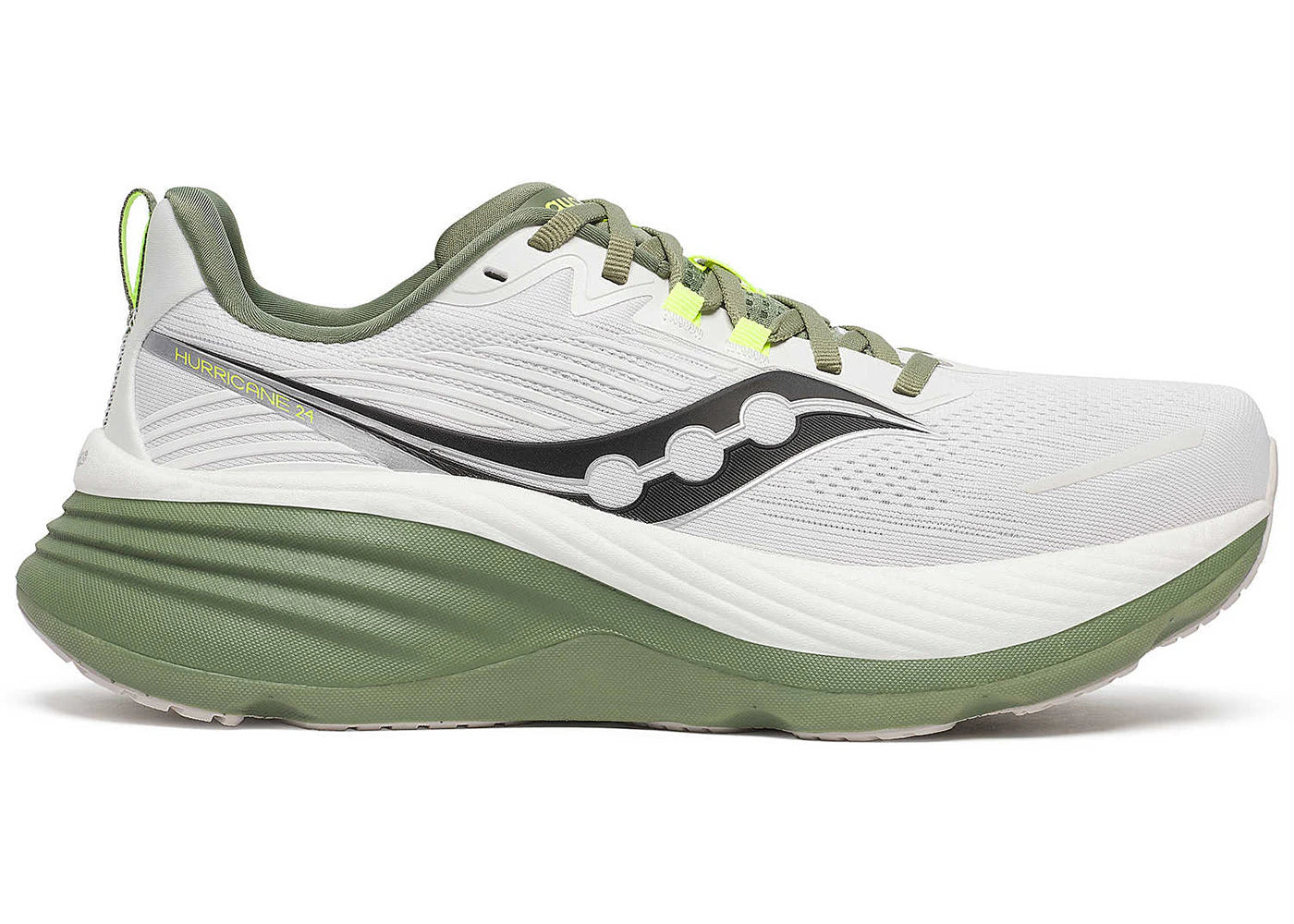 saucony hurricane 24 white olivine