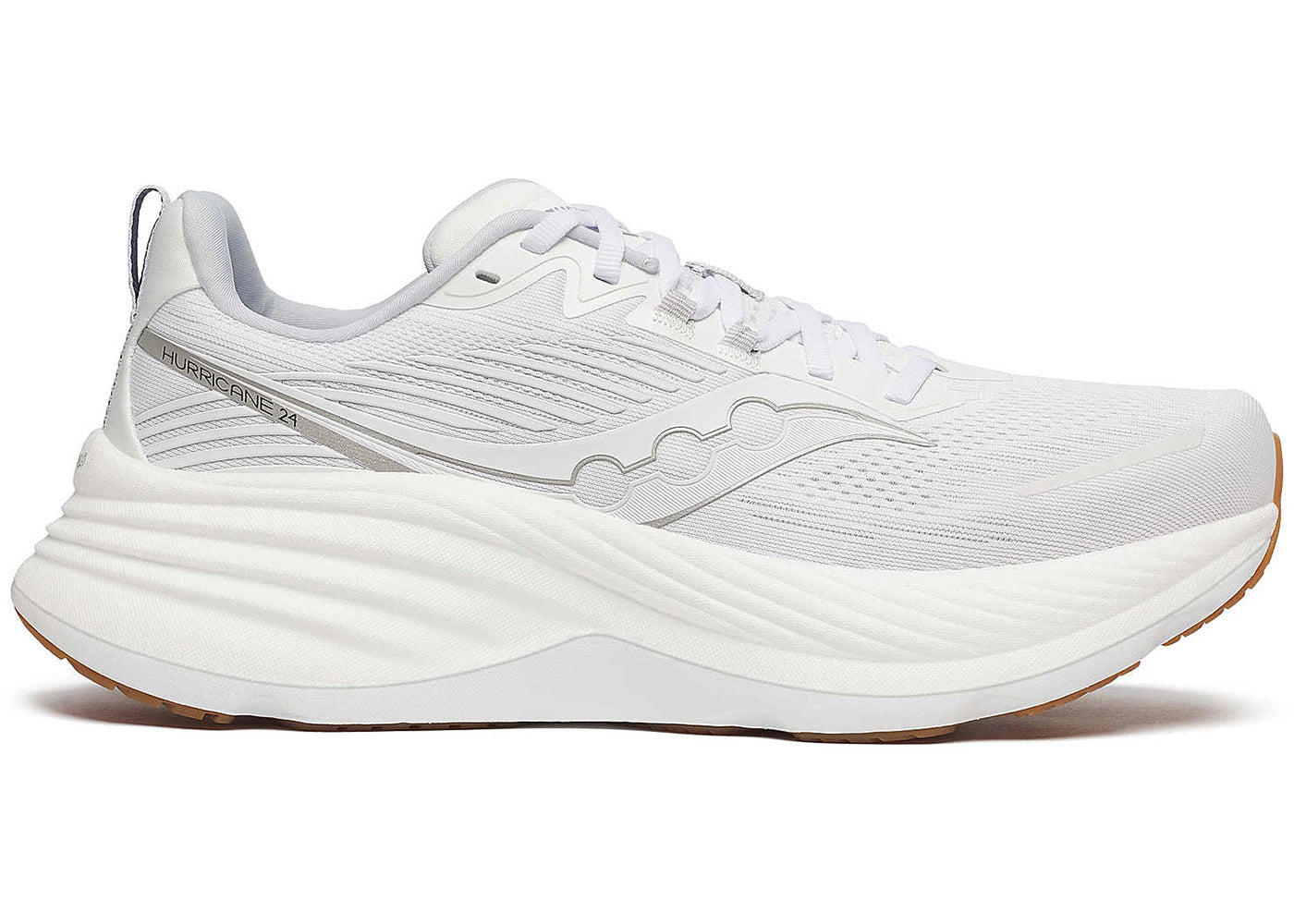 saucony hurricane 24 white silver gum