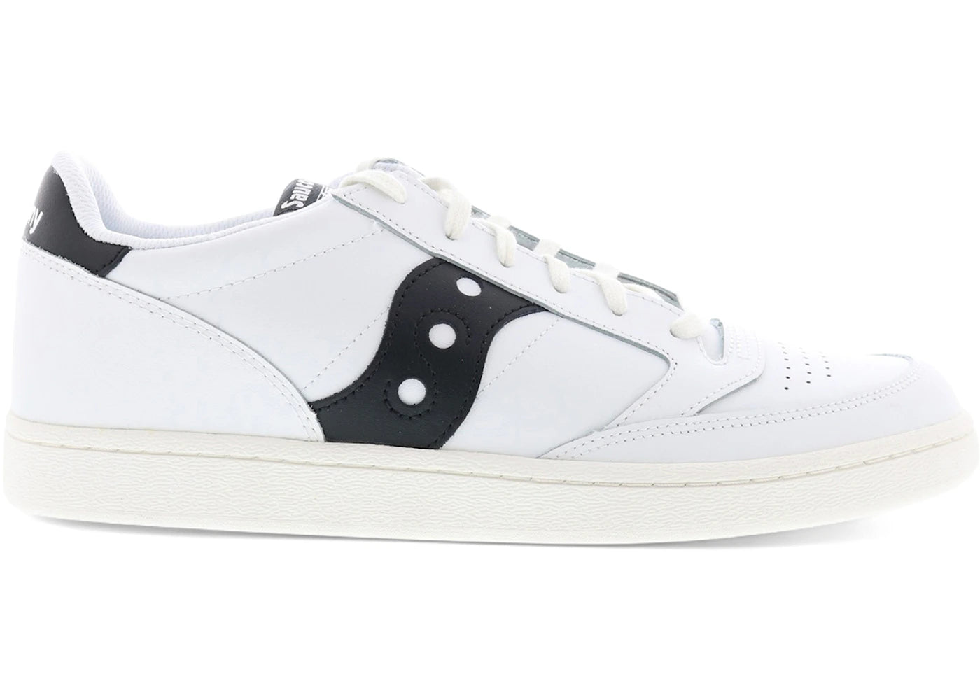 saucony jazz court pu white black