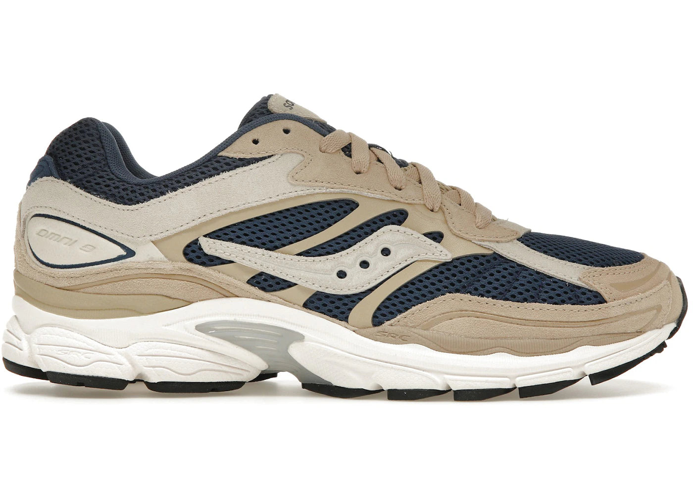 saucony progrid omni 9 premium beige navy blue