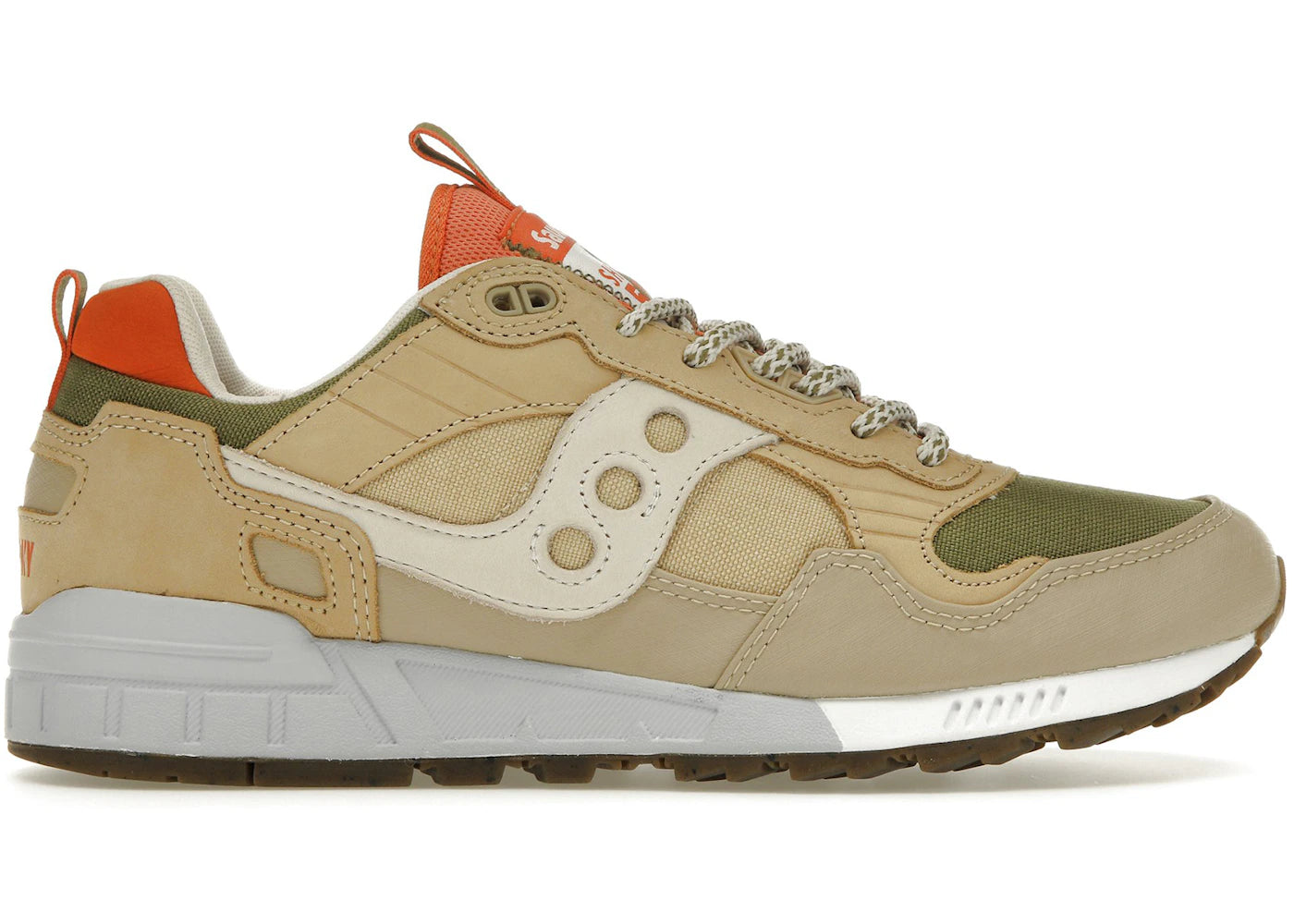 saucony shadow 5000 khaki orange green