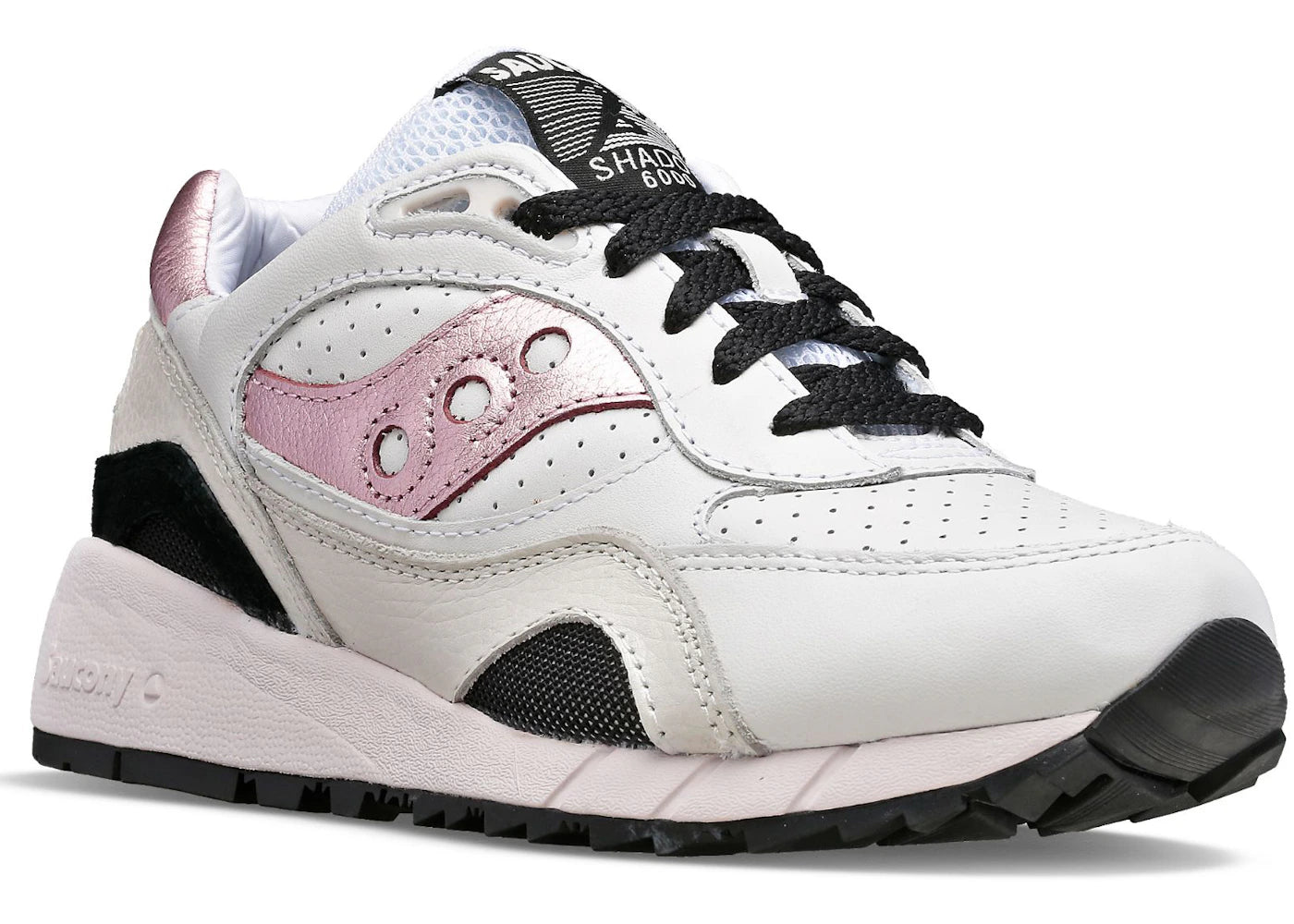saucony shadow 6000 white metallic pink (women's)