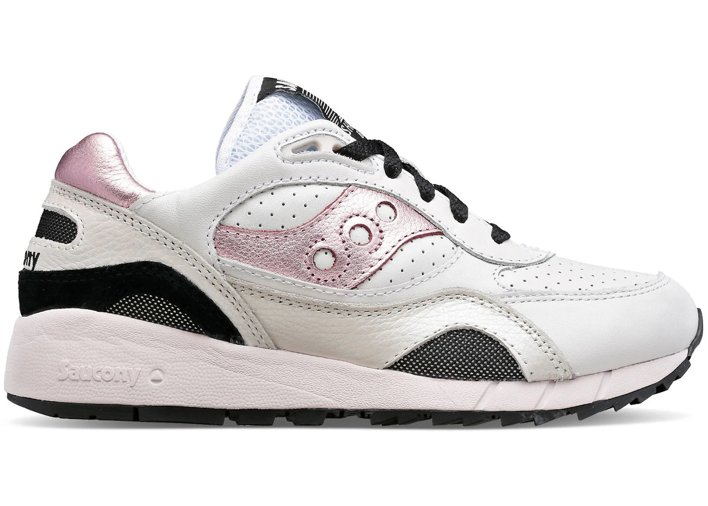 saucony shadow 6000 white metallic pink (women's)