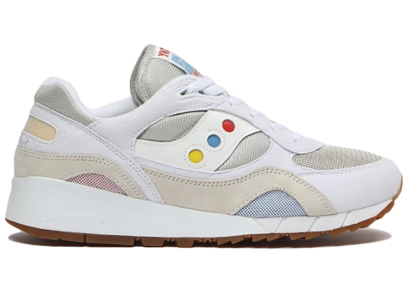 saucony shadow 6000 white multi-color (billy's)