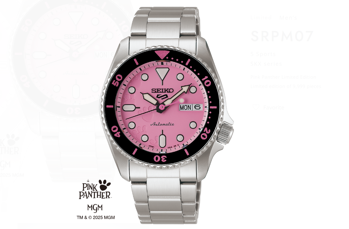 Seiko Pink Panther Limited Edition SRPM07 5 Sports SKX series